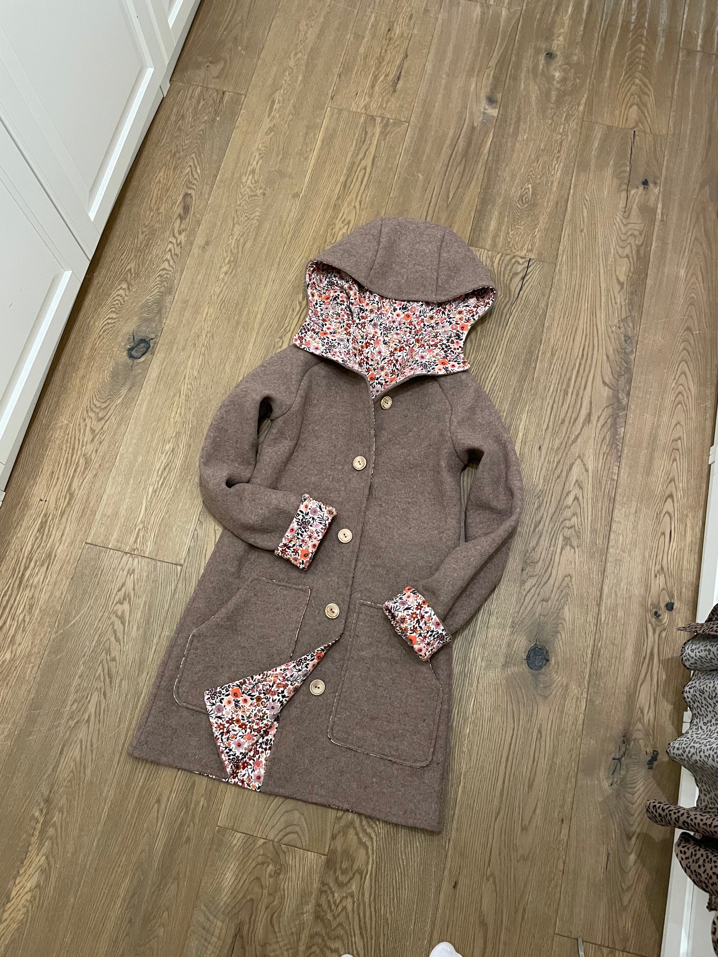 Damen Wollwalkmantel