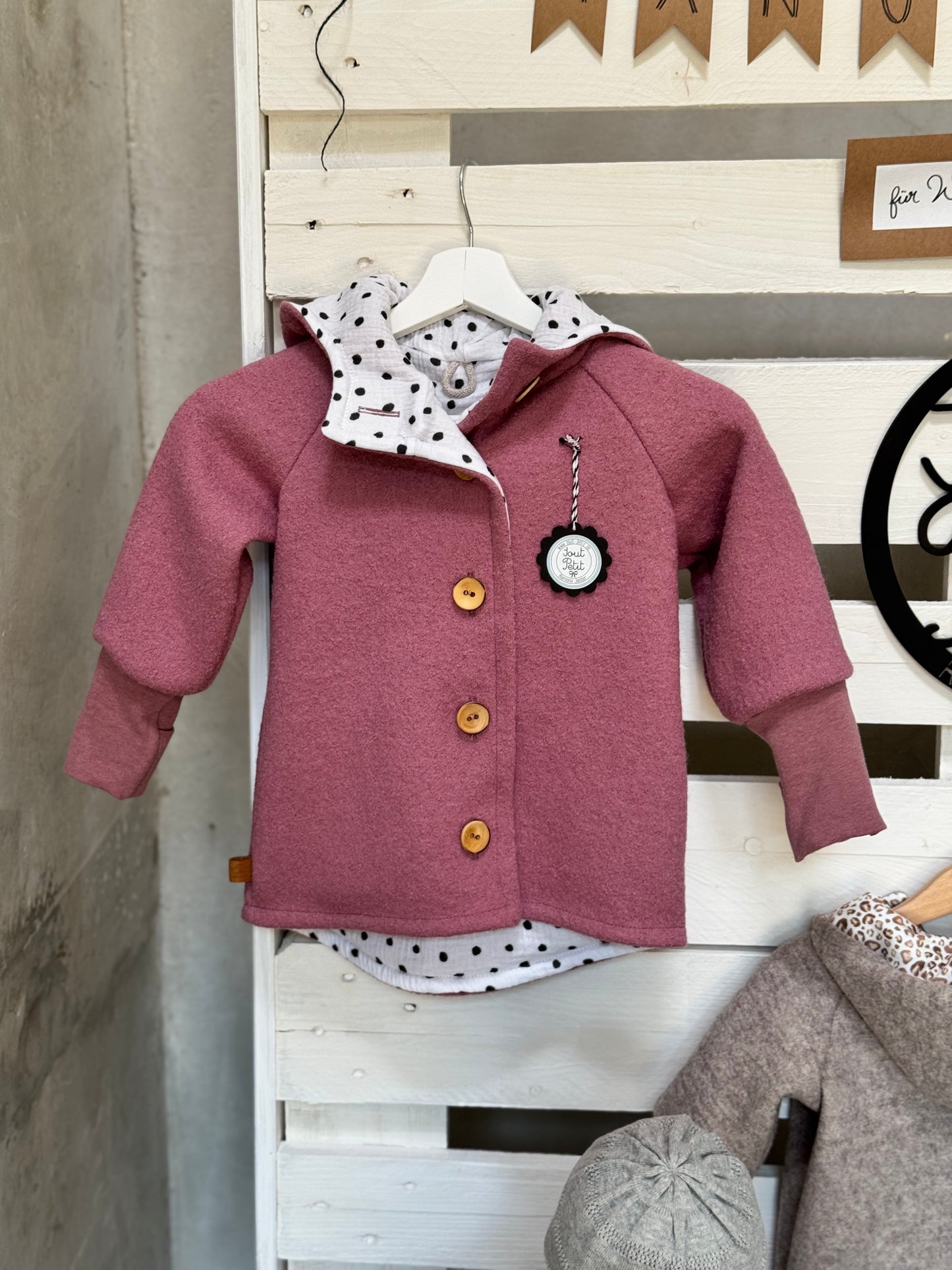 Einhorn Wollwalkjacke mit Musselin Futter