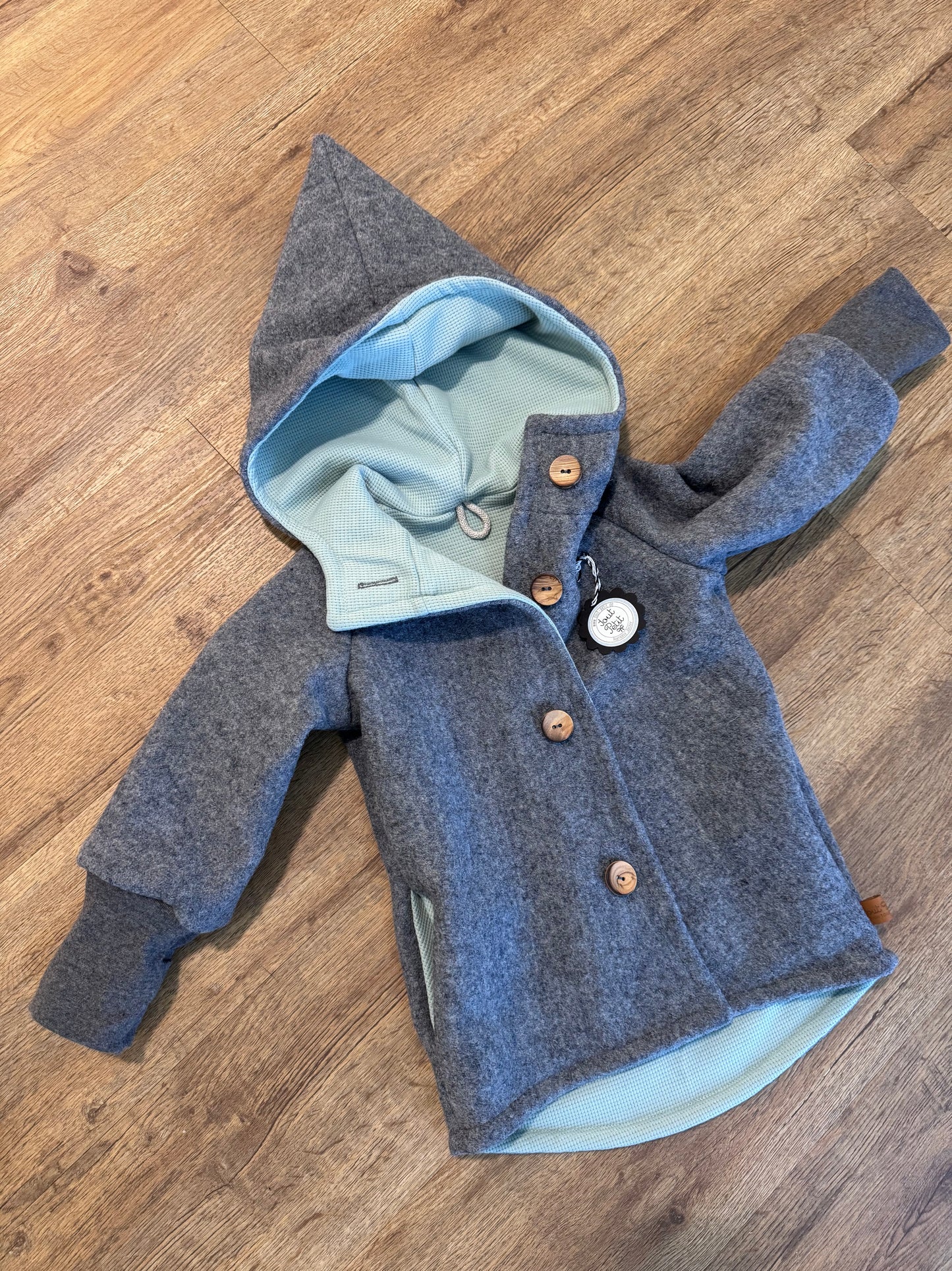 Kinder Walkjacke mit Waffeljersey