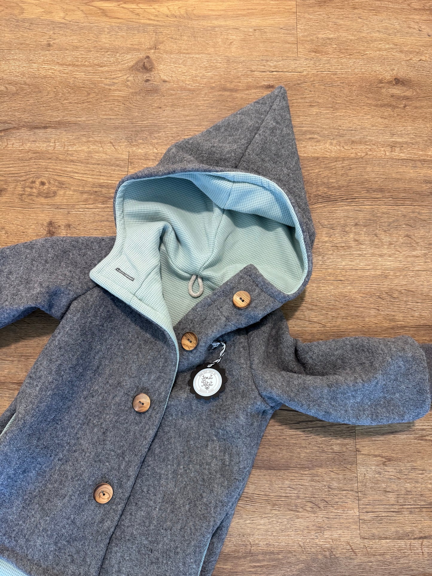 Kinder Walkjacke mit Waffeljersey