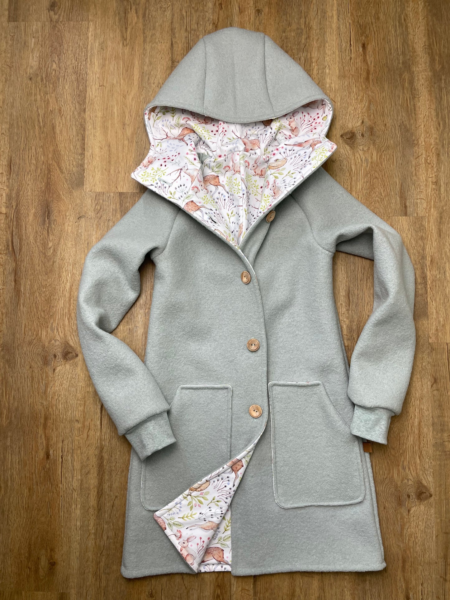 Damen Wollwalkmantel Walkmantel Wollmantel